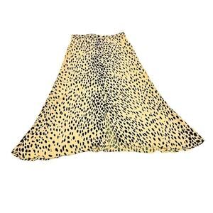 Whistles Leopard Print Long Maxi A Line Skirt Size 8 MINT